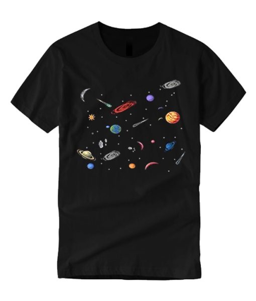Space Planet Galaxy smooth graphic T Shirt – noticeword