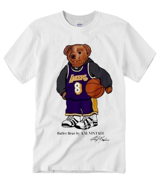Vintage NBA Kobe Bryant Polo Bear smooth graphic T Shirt
