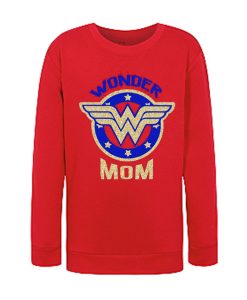 Wonder Woman Mom glitter graphic Sweatshirt