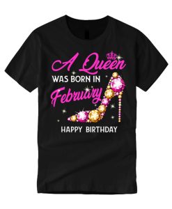 A Queen Was Born In February smooth T Shirt