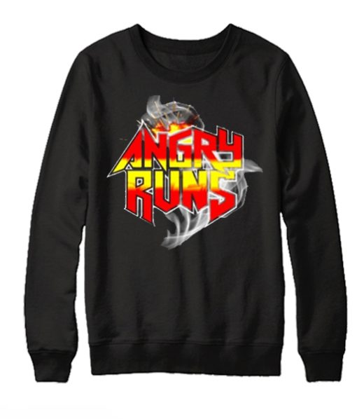 Angry Runs Black smooth Sweatshirt