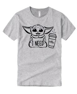 Baby Yoda - I Need Coffee smooth T Shirt