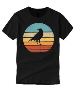 Crow Sunset graphic T Shirt