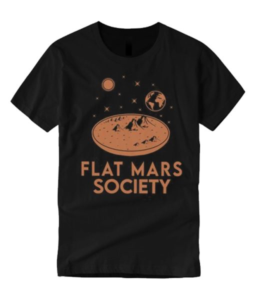 Flat Mars Society Funny graphic T Shirt