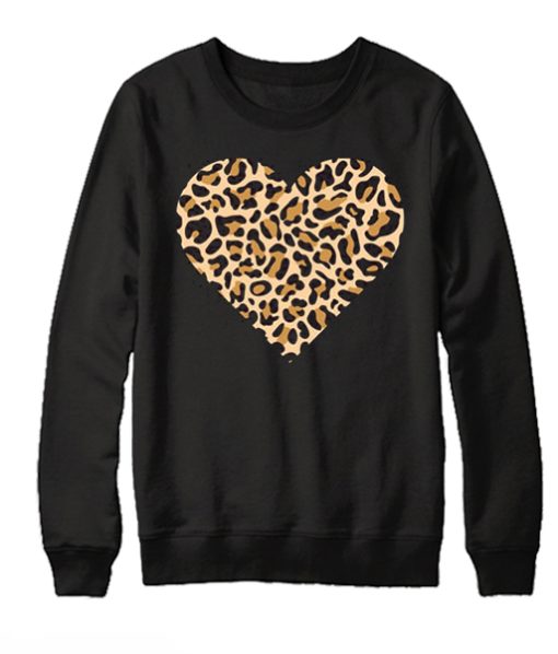 Leopard Heart smooth Sweatshirt