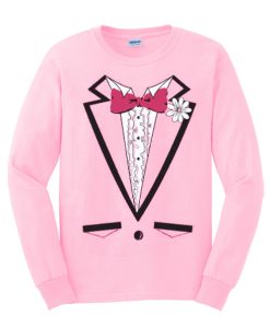 Pink Tuxedo smooth Sweatshirt