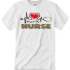Valentine Heartbeat Nurse smooth T Shirt