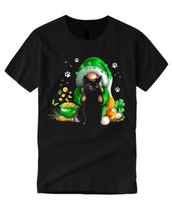 Funny Irish Gnome With Black Cat St. Patrick's Day smooth T Shirt