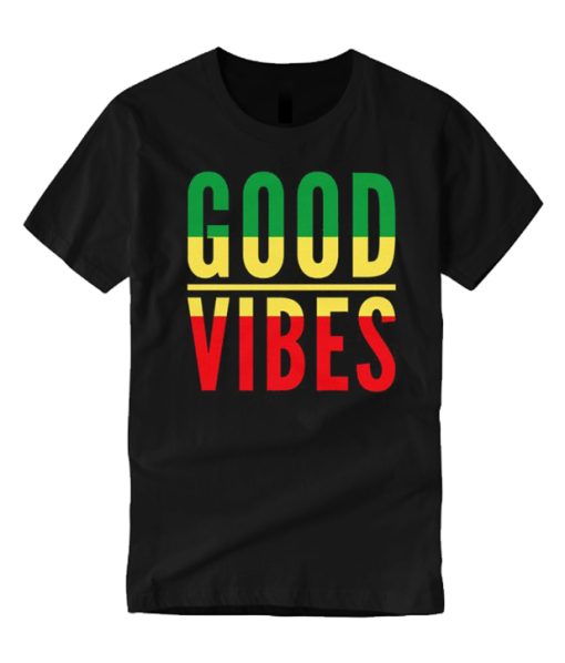 Good Vibes - Rasta Flag smooth T Shirt