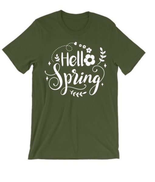 Hello Spring Floral smooth T Shirt
