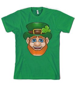 Leprechaun Smiling Face Irish St Patty's Day smooth T Shirt