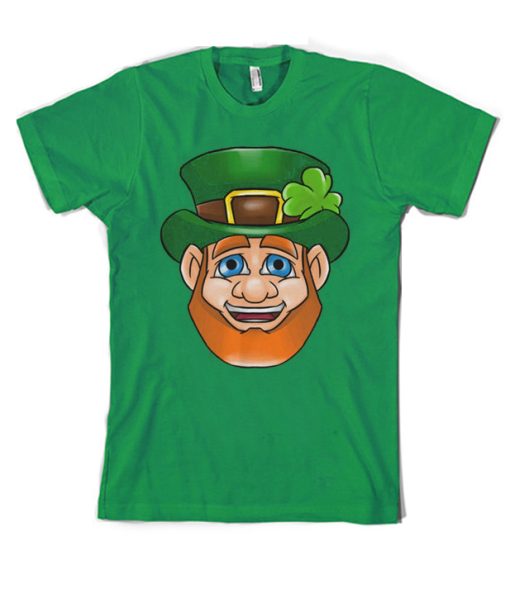 Leprechaun Smiling Face Irish St Patty's Day smooth T Shirt