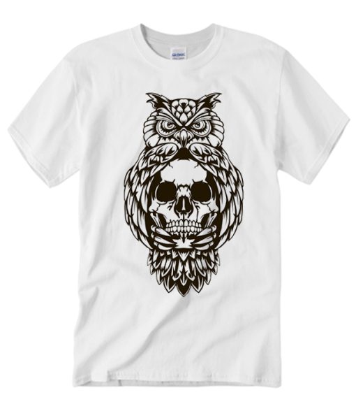 Owl Skull smooth T Shirt