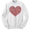 Red Leopard Heart Valentine smooth Sweatshirt