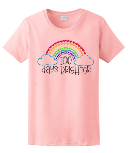 Teacher 100 Days Brighter smooth T Shirt