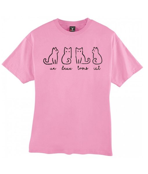 Un Deux Trois Cat smooth T Shirt