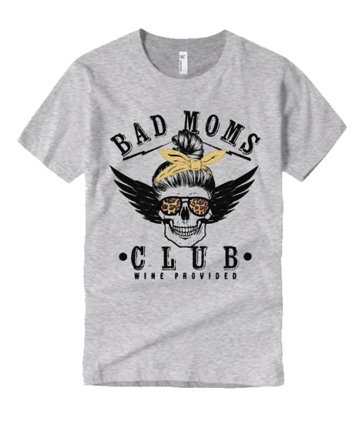 Bad Moms Club Leopard Skull smooth T Shirt