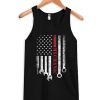 Car Mechanic American Flag Tank Top