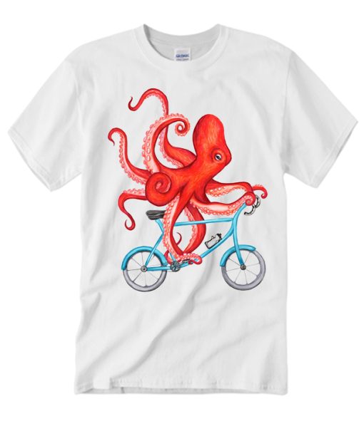 Cycling octopus Relaxed T Shirt