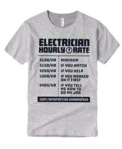 Electrician Hourly Rate T Shirt