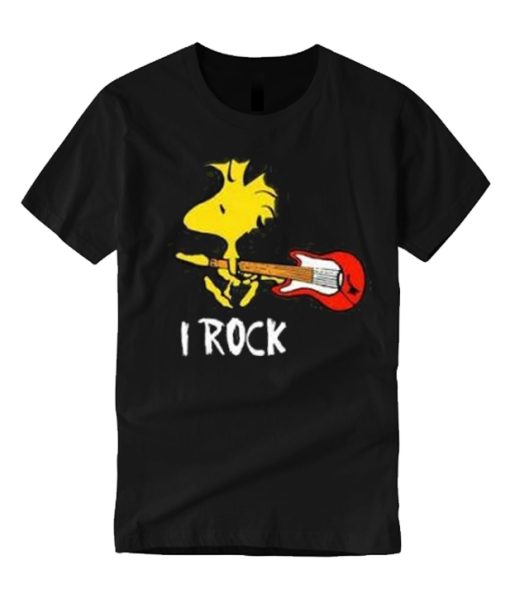 Peanuts Snoopy Woodstock I Rock Music smooth T Shirt