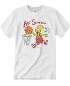 Bart Simpson Air Bart 1990s Chicago Bulls T Shirt