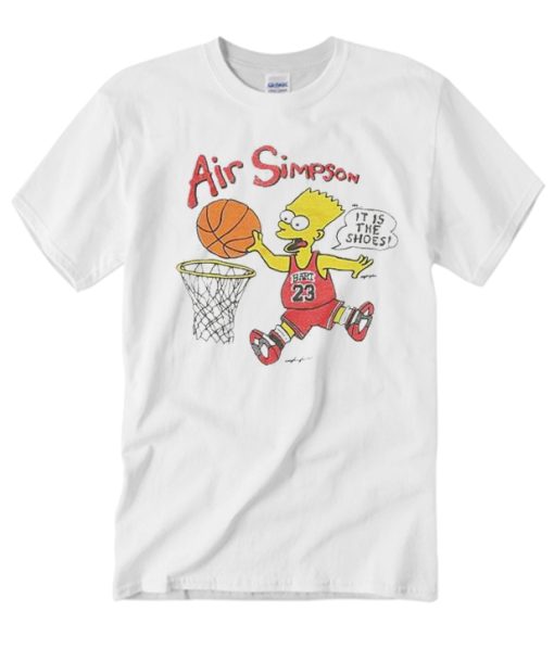 Bart Simpson Air Bart 1990s Chicago Bulls T Shirt