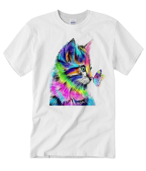 Cat Butterfly T Shirt