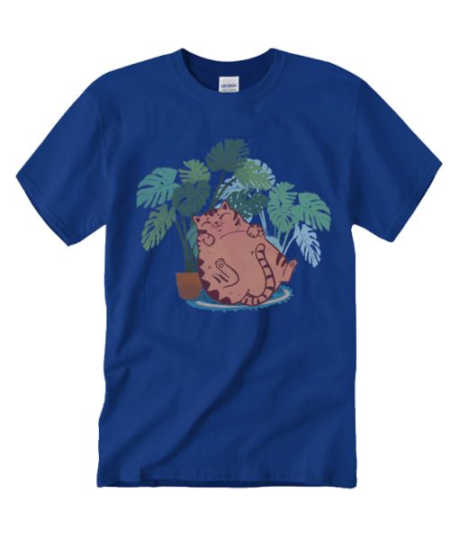 Cat and Monstera T Shirt