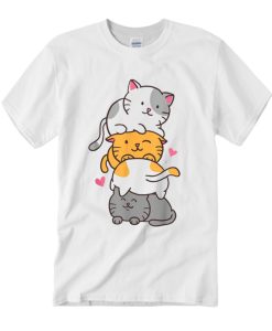 Cute Kitty Pile Anime Kawaii T Shirt