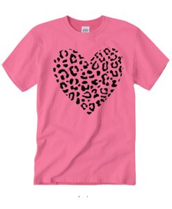 Leopard Heart T Shirt