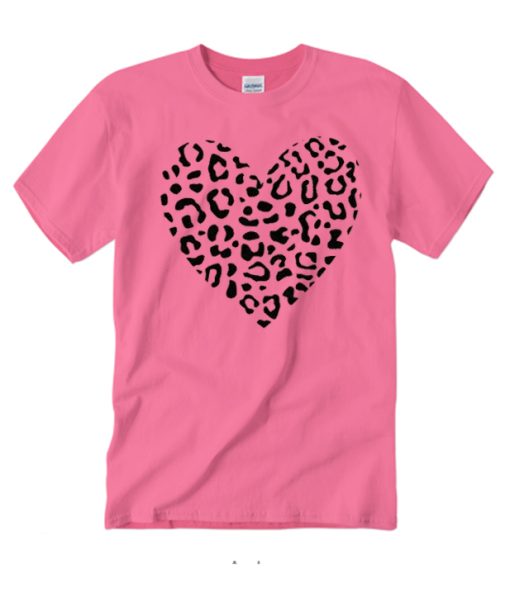 Leopard Heart T Shirt