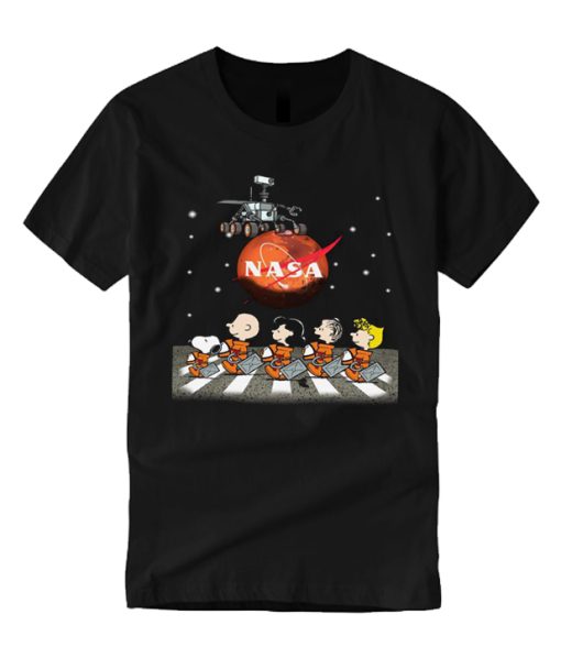 NASA Mars Landing Snoopy And Charlie Brown Abbey Road T Shirt