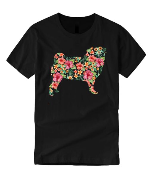 Pug Flower T Shirt