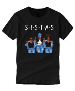 Sistas Awesome Afro Girl Together Black Queen T Shirt