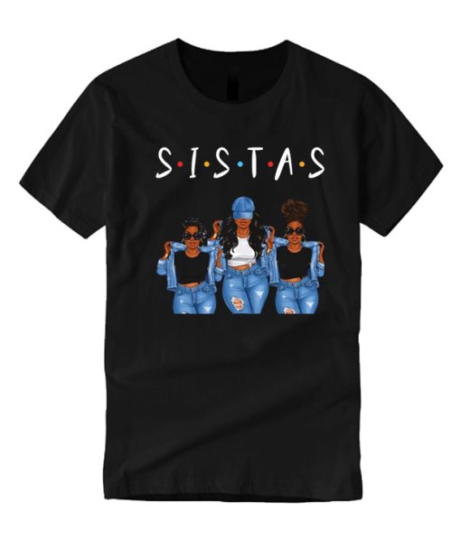 Sistas Awesome Afro Girl Together Black Queen T Shirt