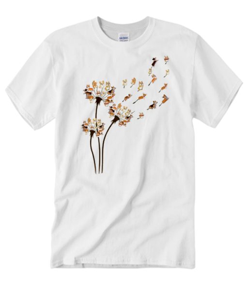 Dandelion Corgi Flower T Shirt