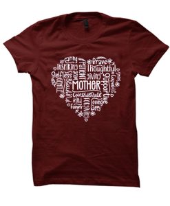 Mother Heart in Sayings T Shirt