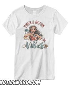 Disney Moana Girl's Tides and Ocean Vibes Pullover Summer Blouse Tee T shirt