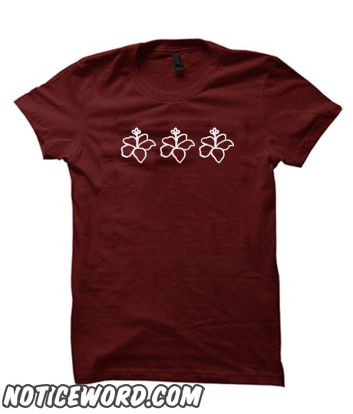 3 Hibiscus Flower Tee T shirt