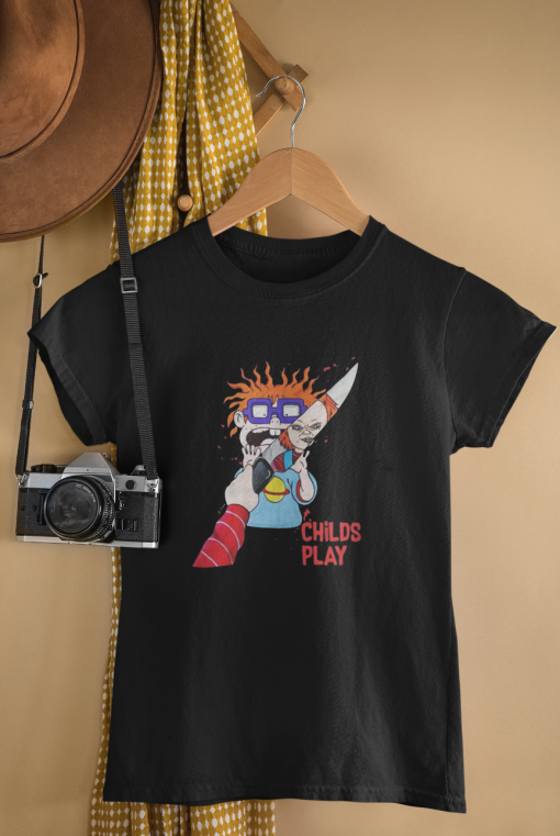 Rugrats scary Chucky Doll with knife child's play T shirt