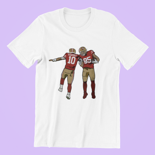 San Francisco 49ers Jimmy Garoppolo George Kittle admired T Shirt