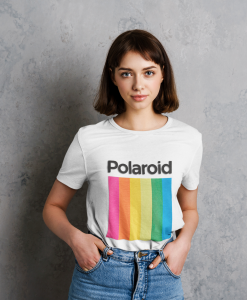 polaroid white T shirt