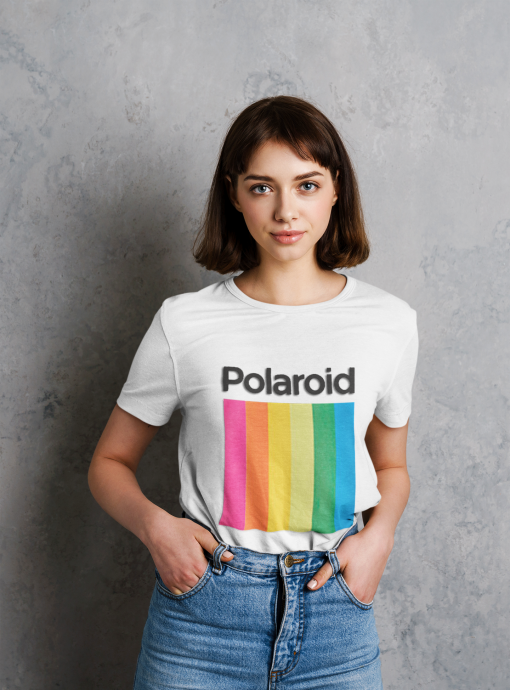 polaroid white T shirt